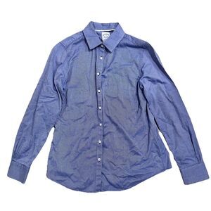 Brooks Brothers Men’s Blue Oxford Dress Shirt Size 8 Fitted 100% Cotton Preppy